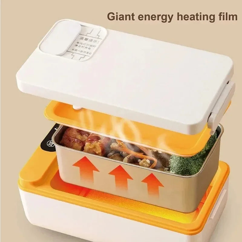 1L USB Electric Lunch Box Portable Heated Food Warmer Rechargeable Insulated Container for Office Camping Travel Commuting Eagle Aerie