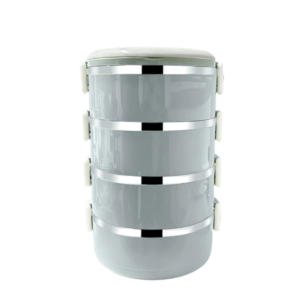 1 set of 4-layer lunch boxes, stainless steel insulated bucket lunch boxes, stackable bento boxes, used for lunch and camping Eagle Aerie