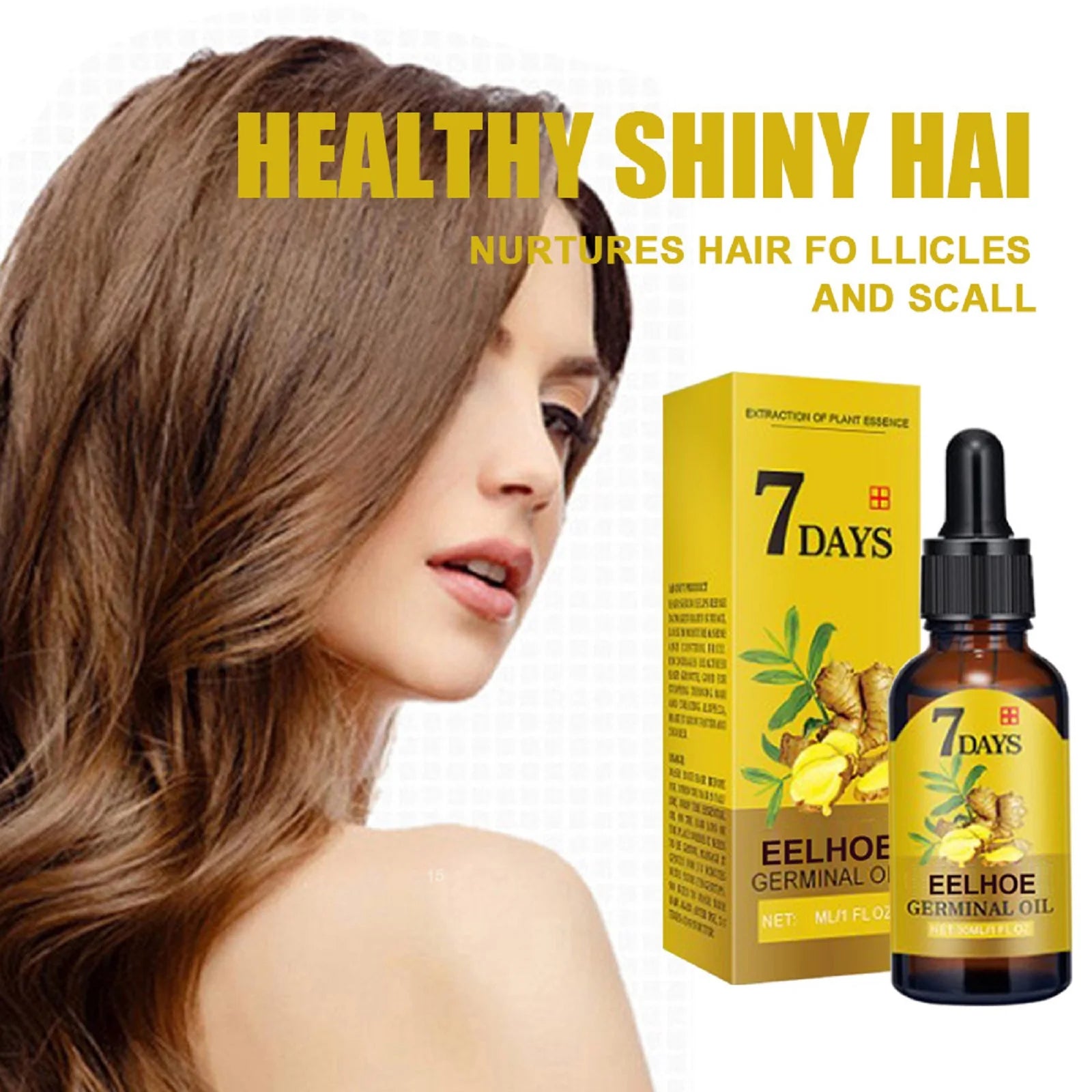 Hair Growth Serum Fast Growing Hair Essential Oil Beauty Hair Care Dense Regrowth Ginger Hair Promoting Regeneration Care Eagle Beacon