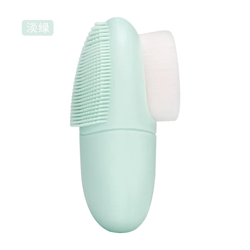 Double Sided Silicone Facial Cleansing Brush Manual Massage Facial Cleanser Brush Soft Bristles Deep Cleaning Exfoliator Tool Eagle Beacon
