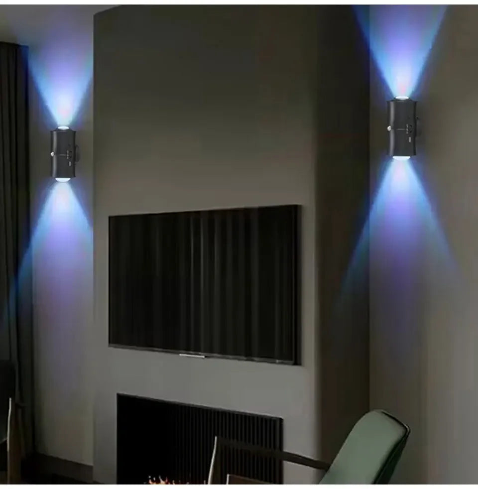 Motion Sensor LED Wall Light Tricolor RGB Rechargeable Double-head Magnetic Spotlight For Bedroom Hallway Stair Ambient Lightin Eagle Beacon