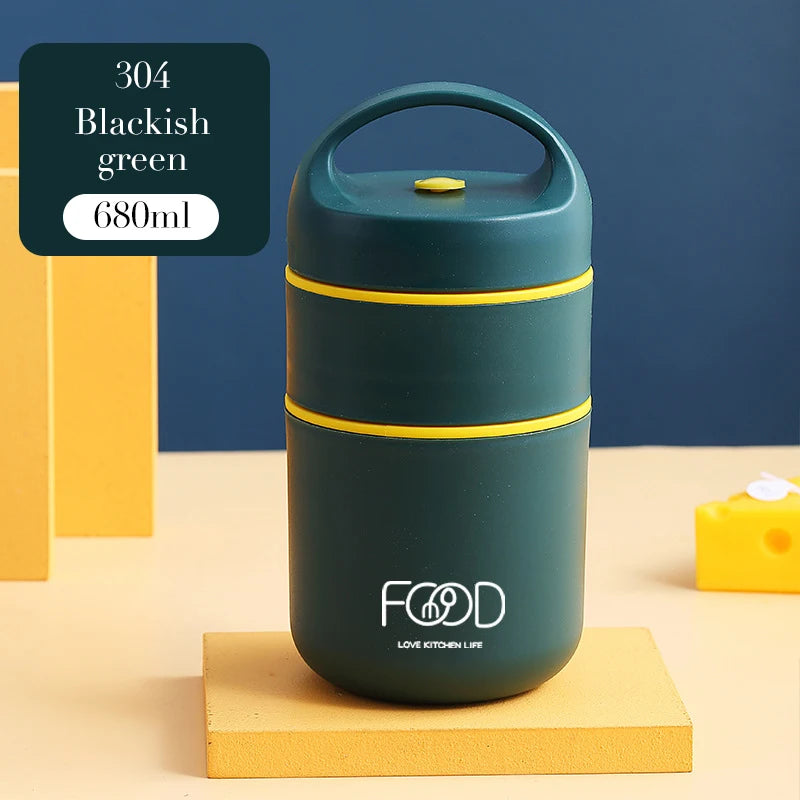 Lunch Boxes Lunch Bag 304 Stainless Steel Lunch Box For Kids Lunch Bags  Portable Folding Spoon Lunch Box Kids Thermal Bento Box Eagle Aerie