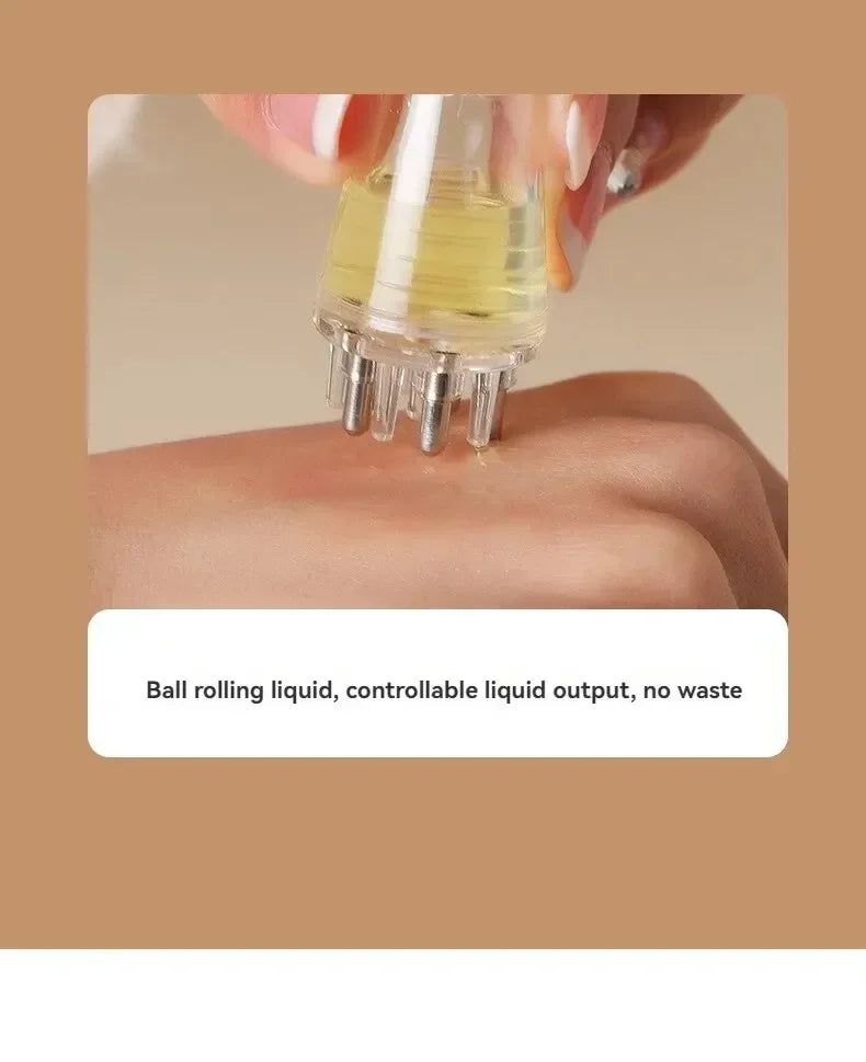 Scalp Applicator Hair Regrowth & Styling Solution Guide Comb Hexagon Head Oil Roller Ball Massage Comb Massage Relaxation Tools Eagle Beacon