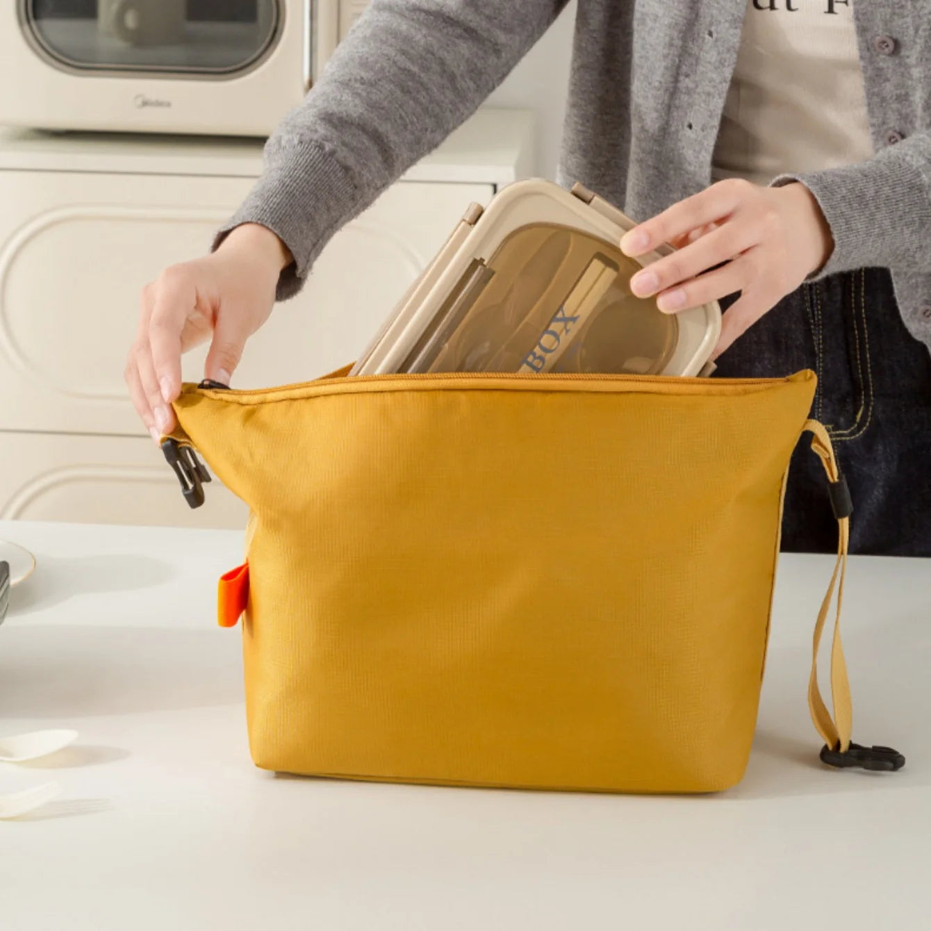 Lunch Bag Insulated Lunch Box, Small Leakproof Cooler Food Lunch Containers Reusable High Capacity Bags for Work, Travel Eagle Aerie