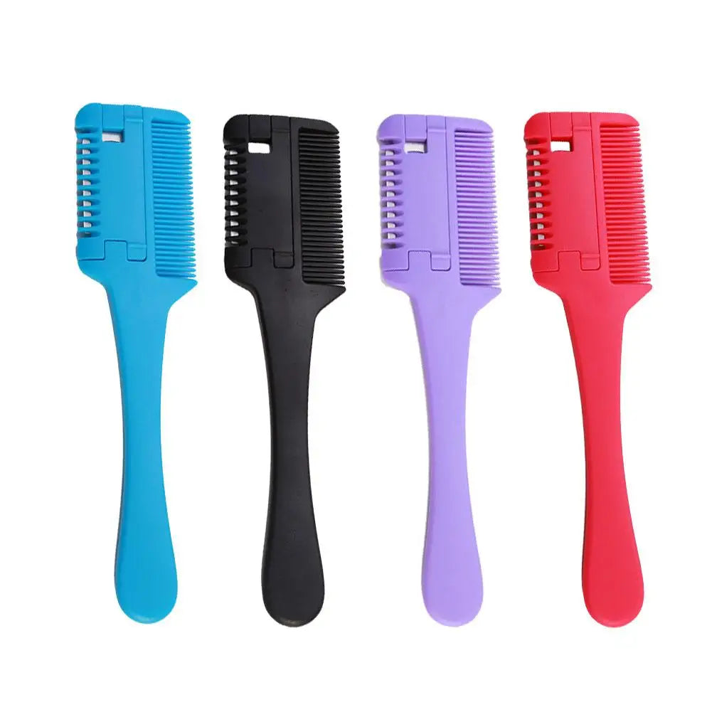 Haircut Brush With Razor Blades Haircut Comb Shaving Hair Trimmer Cutting Thinning Tools Barbershop Hairs Salon Styling Tools Eagle Beacon