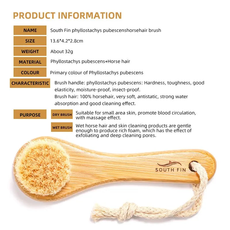 1PC Exfoliating Brush Facial Cleansing Brush Bamboo Hair Facial Cleansing Massage Face Care Brush Deep Pore Cleansing Eagle Beacon