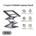 New Foldable Laptop Stand 3 Layer Adjustable Height Metal Notebook Stand Tablet Stand for Laptops/tablets/mobile Phones Eagle Beacon