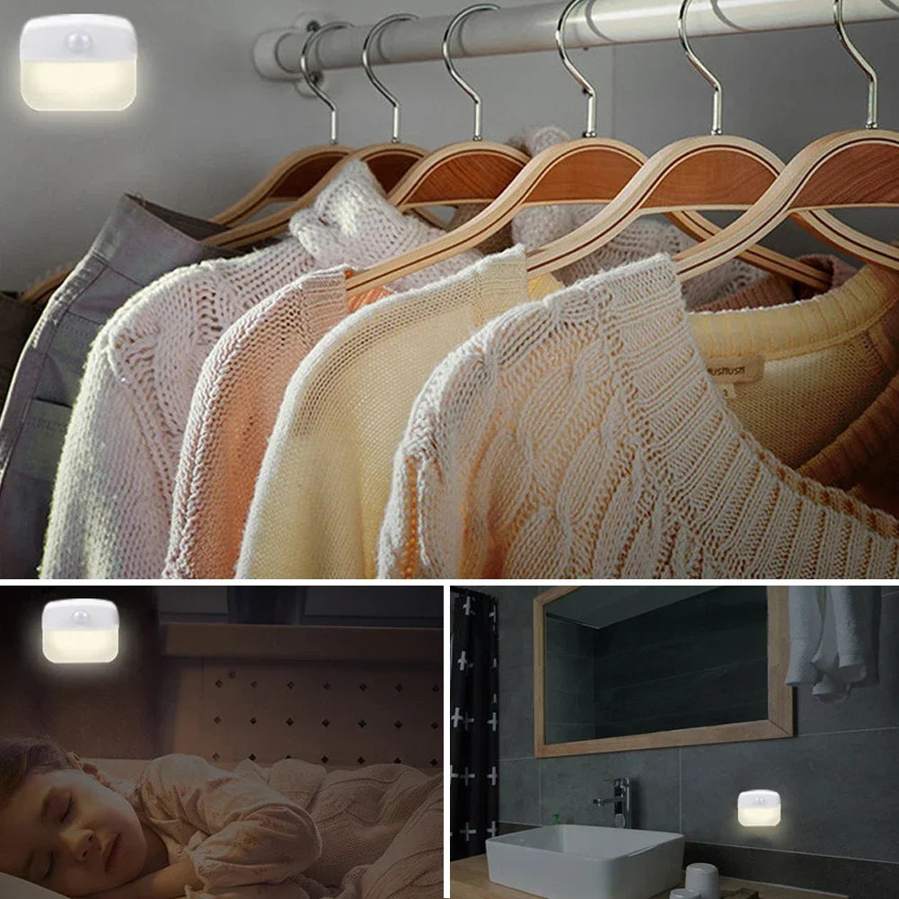 Motion Sensor Smart Led Night Light, Square Lens Eye Protection Bedside Lamp,for Wardrobe,Living Room,Bedroom,Staircase,Camping Eagle Beacon