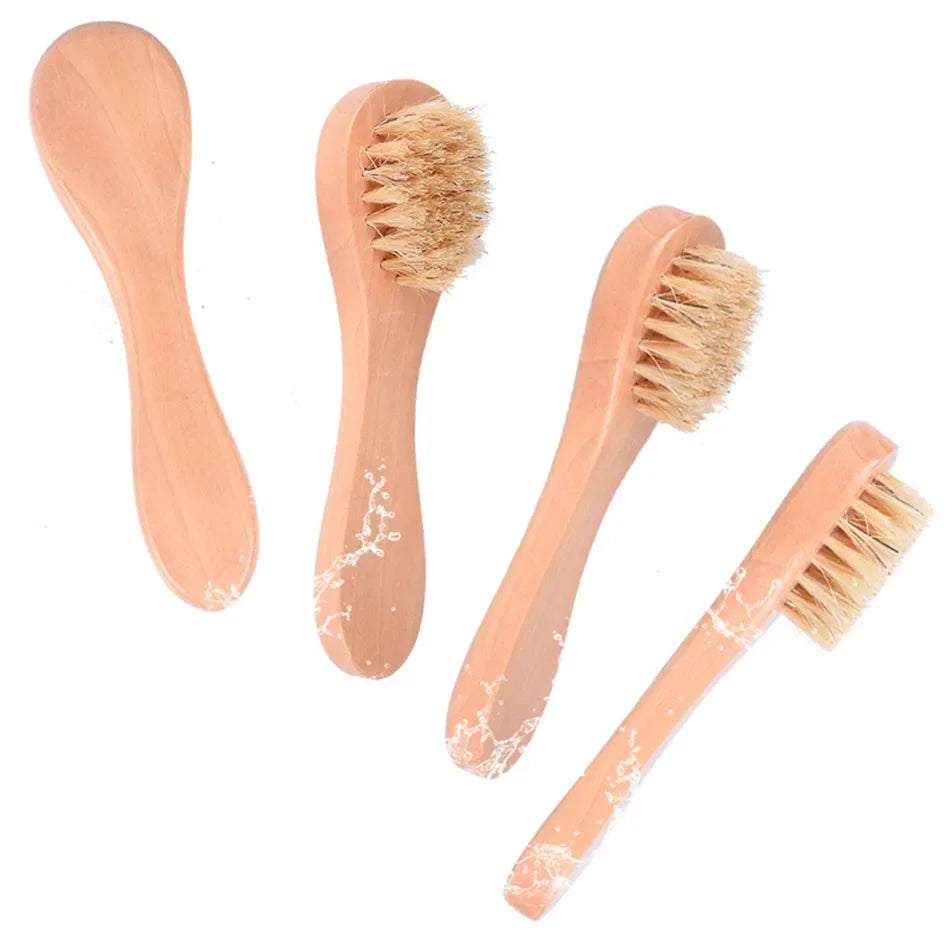 1/3/5Pcs Cleansing Face Brush Wooden Animal Hair Facial Deep Cleansing Massage Care Tool Face Washing Product Skin Care Brush Eagle Beacon