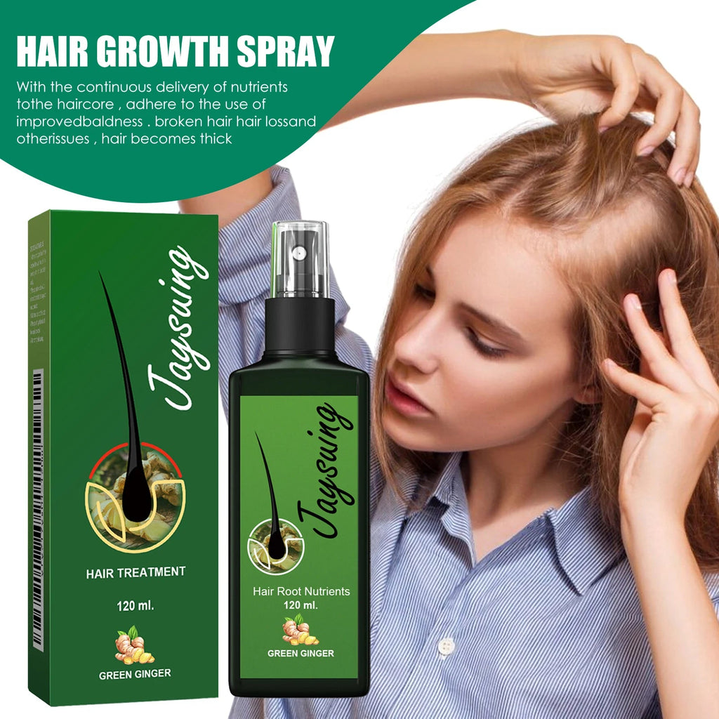Hair Growth Spray Ginger Massage Scalp Damaged Treatment Solution Nourish Roots Fast Grow Anti Hair Loss Serum Beauty Health Eagle Beacon