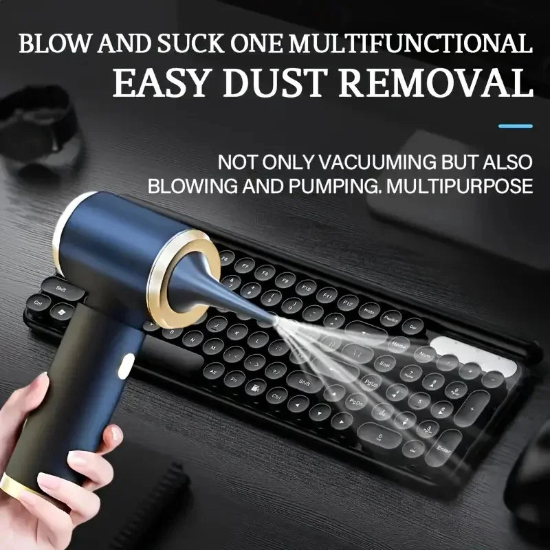 Mini 3-in-1 portable powerful vacuum cleaner, set of 1, for both car and household use - blowing and suction dual-use Eagle Beacon