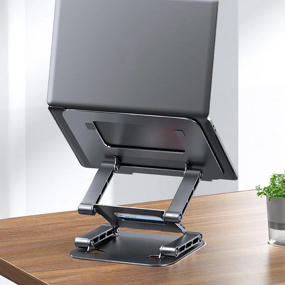 New Foldable Laptop Stand 3 Layer Adjustable Height Metal Notebook Stand Tablet Stand for Laptops/tablets/mobile Phones Eagle Beacon