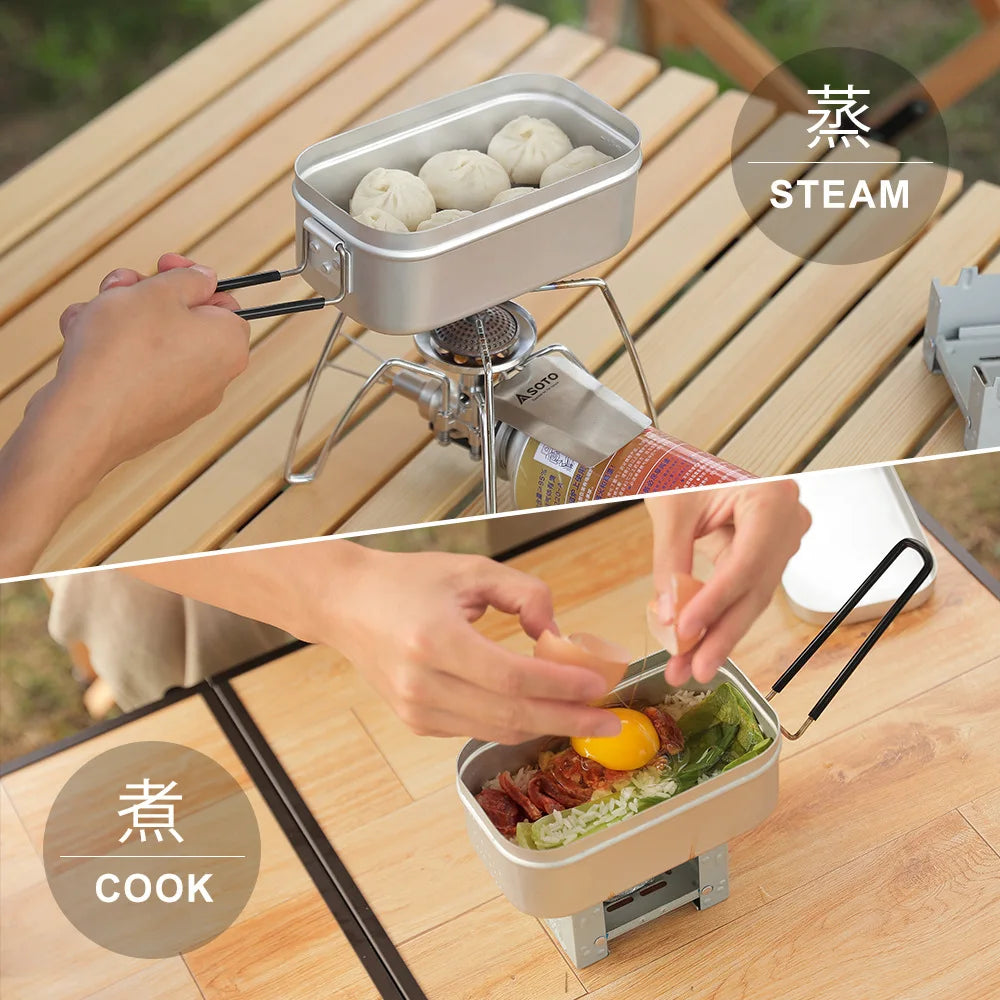 Aluminum lunch box outdoor reheatable lunch box with lid with handle gloves camping set bowl travel lunch box lunch box Eagle Aerie