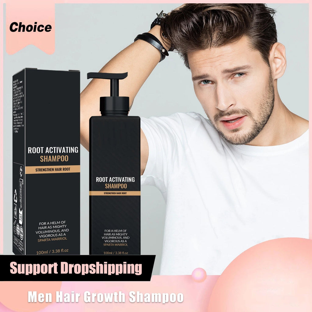 Hair Growth Shampoo for Men Root Activator Strengthening Moisturizing Gently Cleanse Repair Improve Volume Thinning Hair Shampoo Eagle Beacon