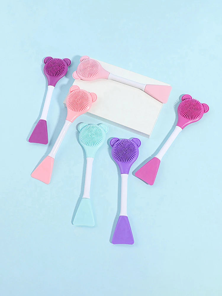 Cleansing Brush 2 In 1 Silicone Mask Brush And Facial Cleaning Brush Are Used For Exfoliation, Massage, Makeup Removal Skin Care Eagle Beacon
