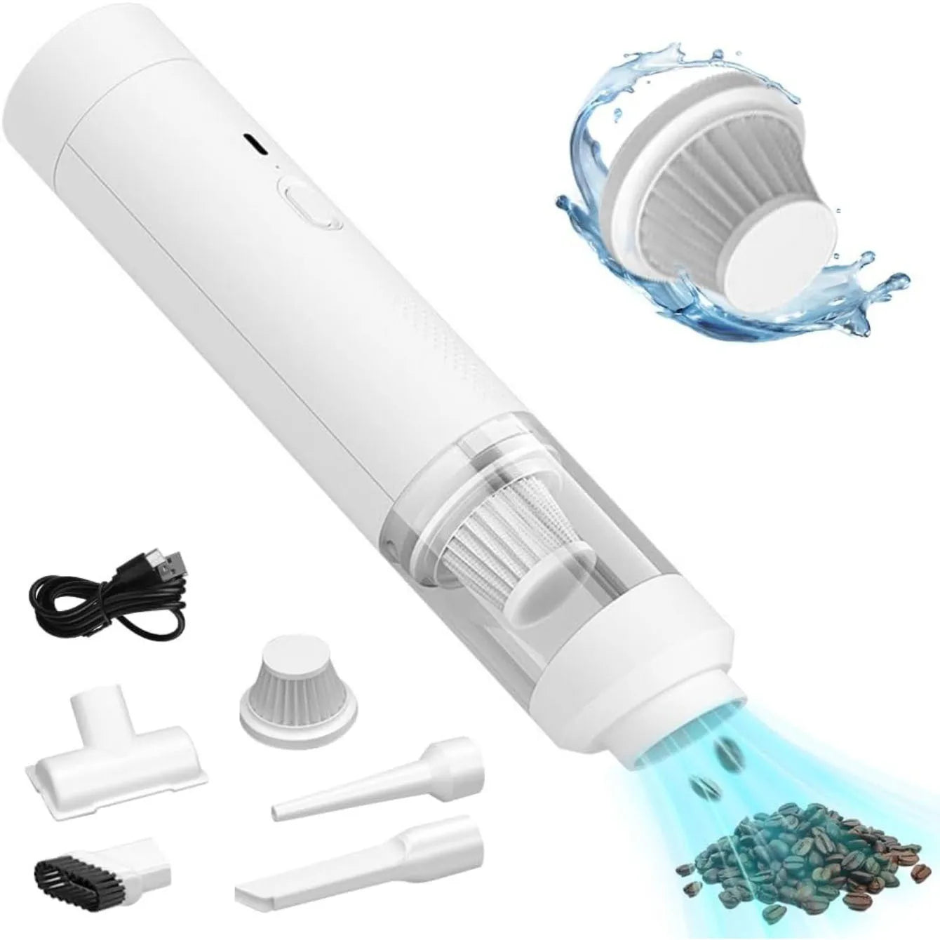Portable Car Vacuum Cleaner: Mini Handheld Cordless Cleaner with Blower Function, Powerful Suction, and Brushless Motor Eagle Beacon