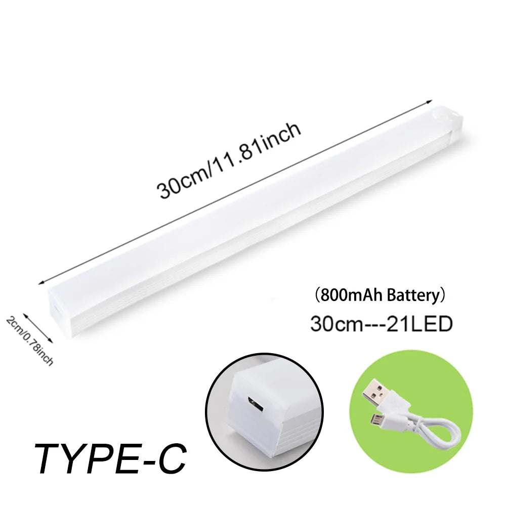 Motion Sensor Light Wireless LED Night Light Type C Rechargeable Light Cabinet Wardrobe Lamp Staircase Backlight For Kitchen LED Eagle Beacon