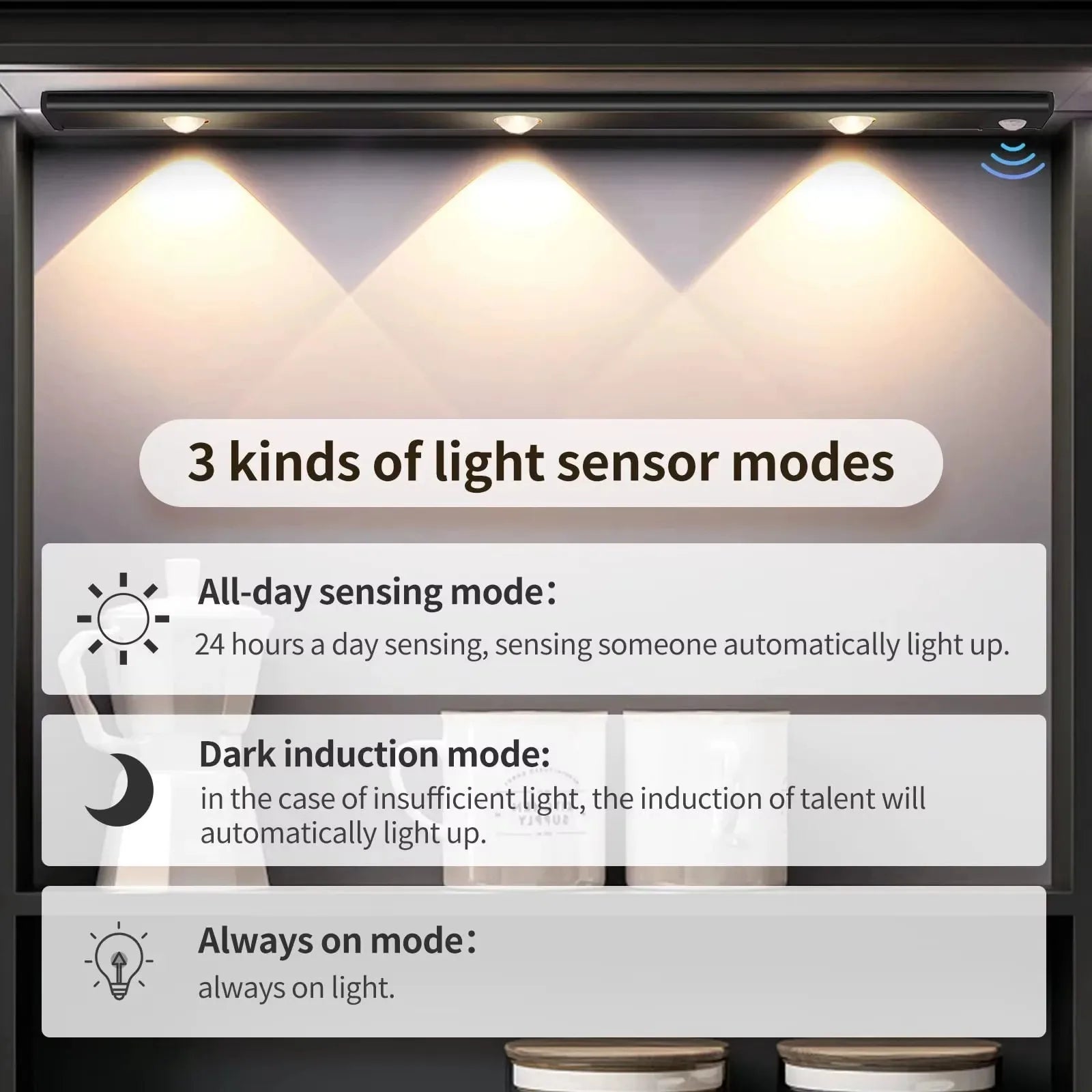 Motion Sensor Light LED Sensor Lamp Wireless Ultra Thin USB LED For Kitchen Cabinet Bedroom Wardrobe Indoor Lighting Night Light Eagle Beacon
