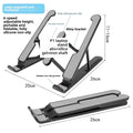 Foldable Laptop Stand Portable Notebook Support Base Holder Adjustable Riser Cooling Bracket Universal for Laptop Tablet Eagle Beacon