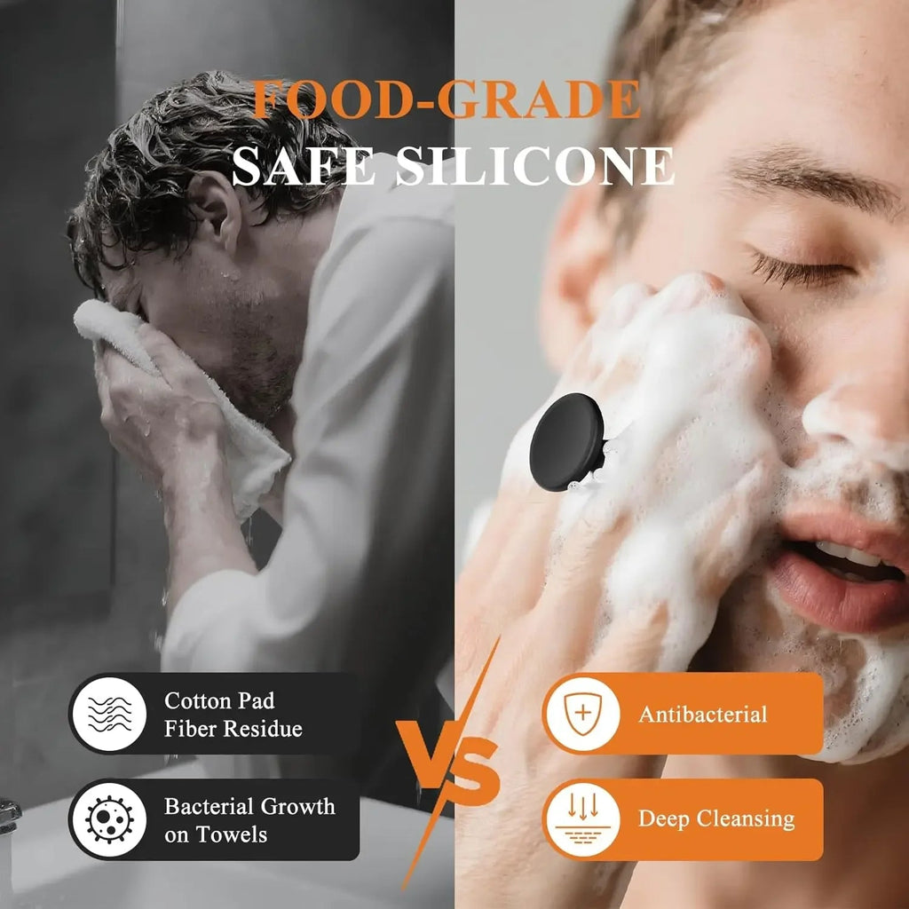 Silicone Cleaning Brush Face Cleansing Scrubber Massager Manual Facial Cleansing Brush Exfoliating Gentle Beard Skin Care Tool Eagle Beacon