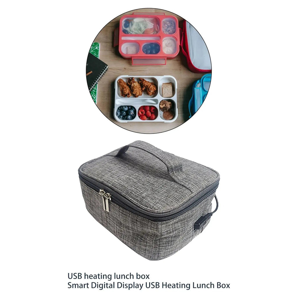USB Heated Lunch Boxes Bag Container Oxford Cloth with Zipper Food Warmer Waterproof Material Portable Oven Reusable Convenient Eagle Aerie