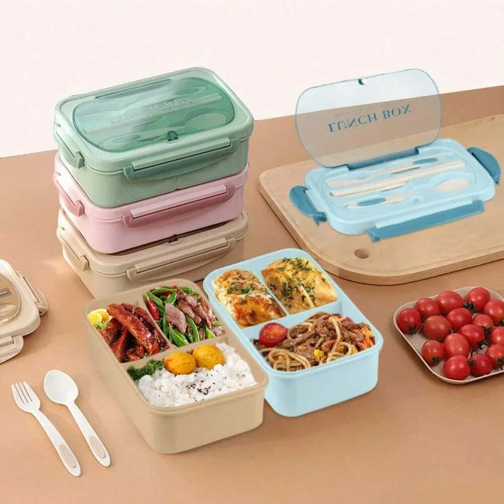 Bento Box Adult Lunch Box, Containers For Adults Men Women With 4 Compartments, Lunchable Food Container Back To School Eagle Aerie
