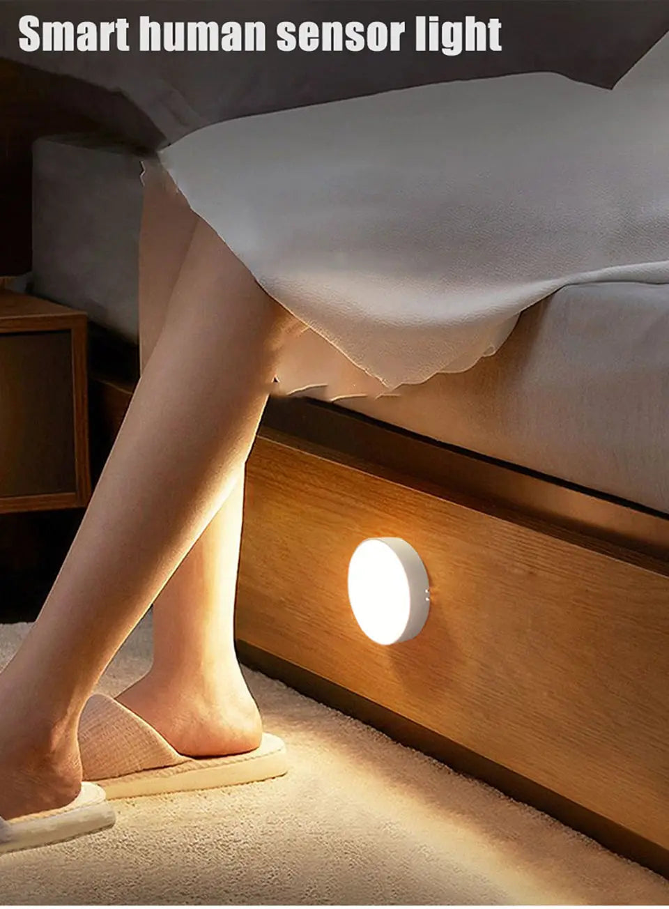 Motion Sensor Light USB Rechargeable Night Light LED Lamp for Kitchen Bedroom Stairs Hallway Cabinet Closet Wardrobe Nightlight Eagle Beacon
