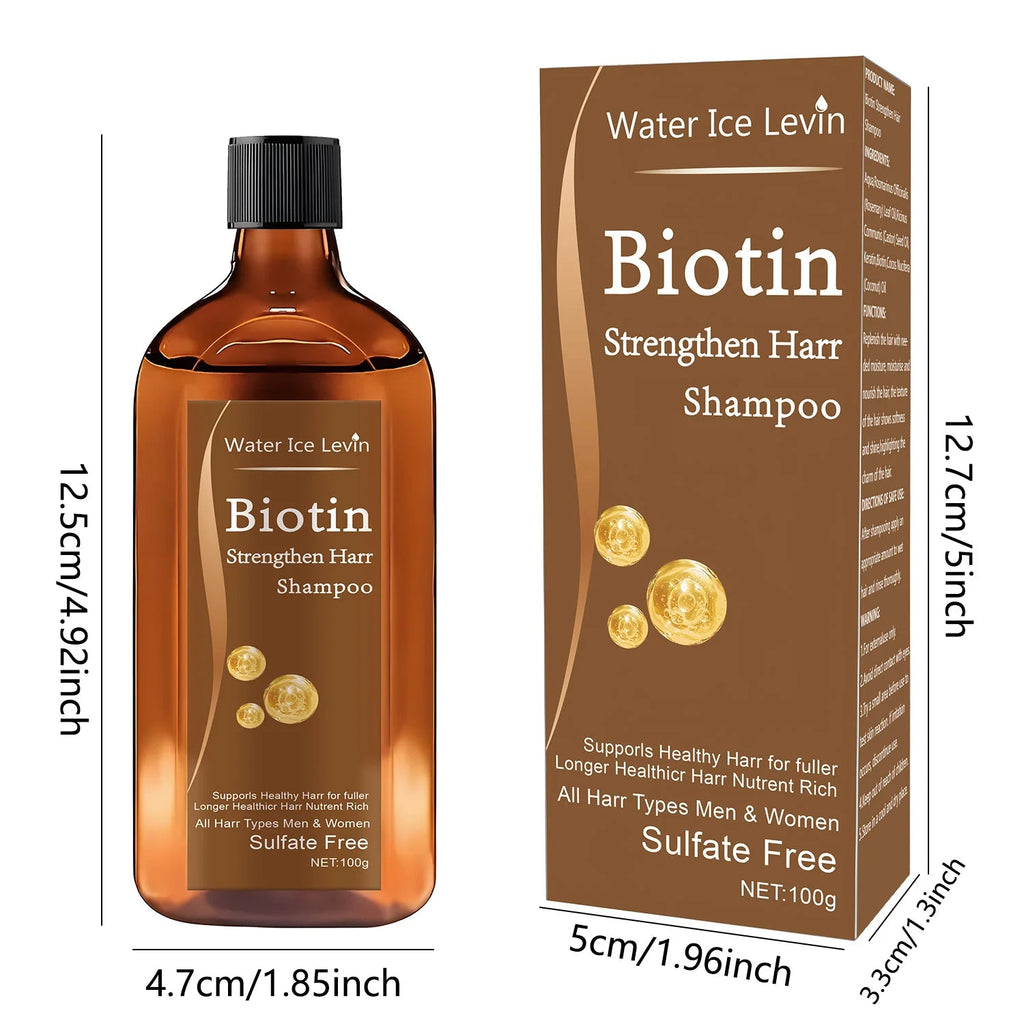 Biotin hair Growth shampoo anti-hair loss treatment for men and women rapid thickening and re-oil beauty health Eagle Beacon
