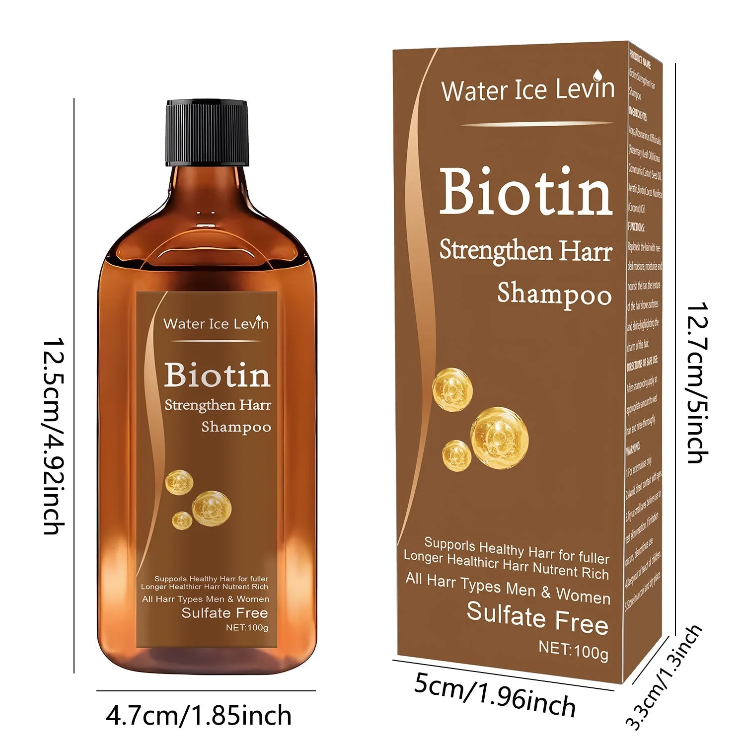 Biotin hair Growth shampoo anti-hair loss treatment for men and women rapid thickening and re-oil beauty health Eagle Beacon