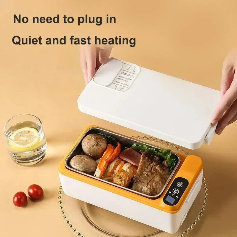 1L USB Electric Lunch Box Portable Heated Food Warmer Rechargeable Insulated Container for Office Camping Travel Commuting Eagle Aerie