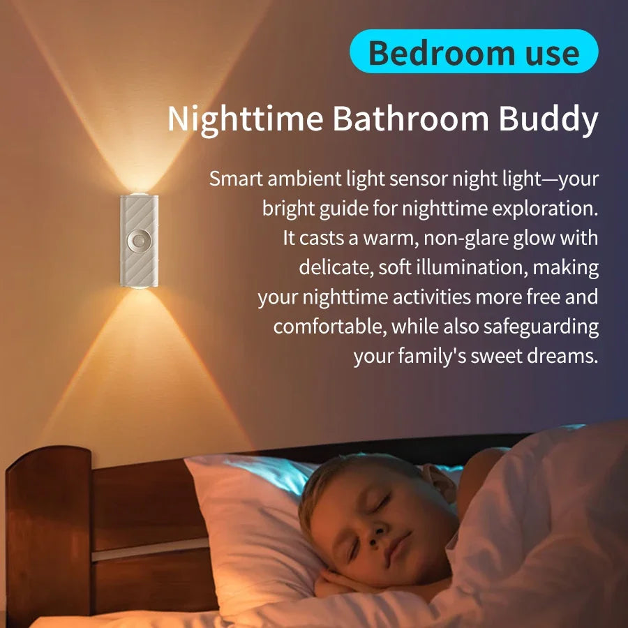 Motion Sensor LED Night Light with Remote Controller Magnetic Wall Lamp for Kitchen Stairs Wardrobe Corridor Bedroom Decor Eagle Beacon