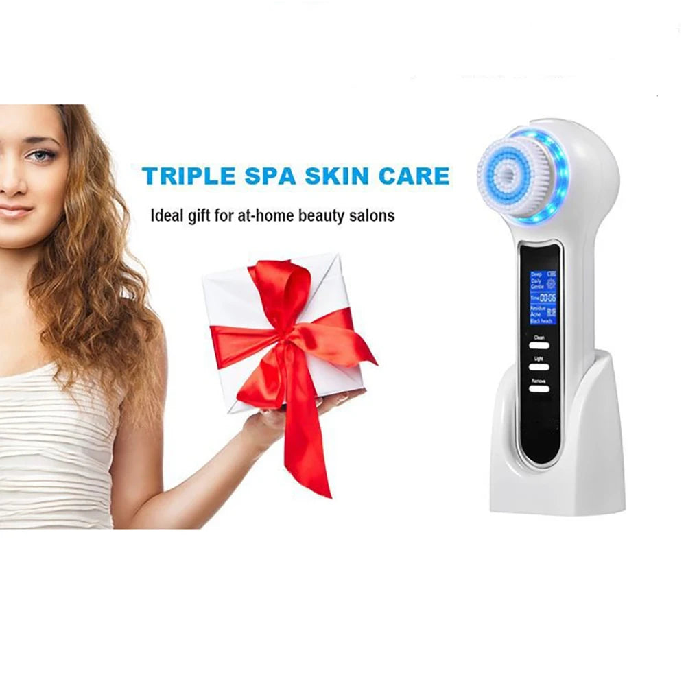 Facial Washer Exfoliator, Electric Facial Rotating Brush for Exfoliation, Massage and Deep Cleansing Eagle Beacon