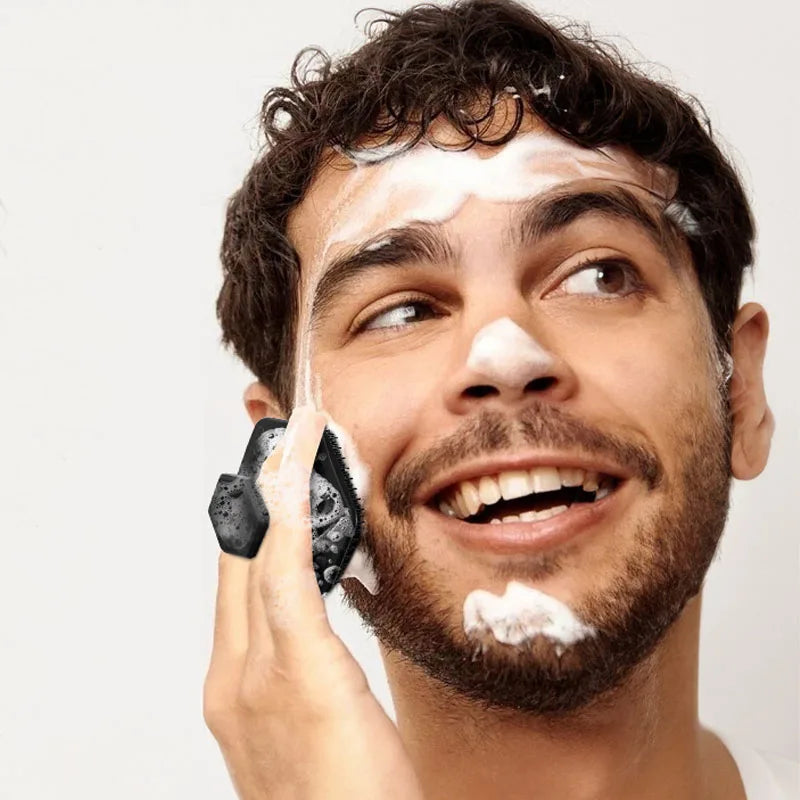 Alwafore Facial Cleaning Brush Scrubber Silicone Miniature Face Deep Clean Shave Massage Face Scrub Brush Face Cleaner For Men Eagle Beacon