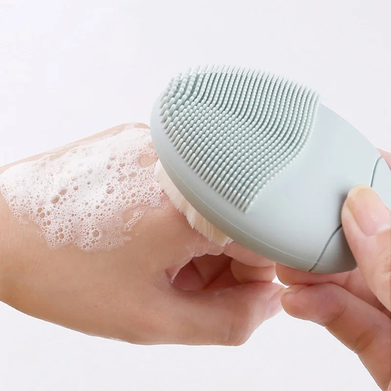 Double Sided Silicone Facial Cleansing Brush Manual Massage Facial Cleanser Brush Soft Bristles Deep Cleaning Exfoliator Tool Eagle Beacon