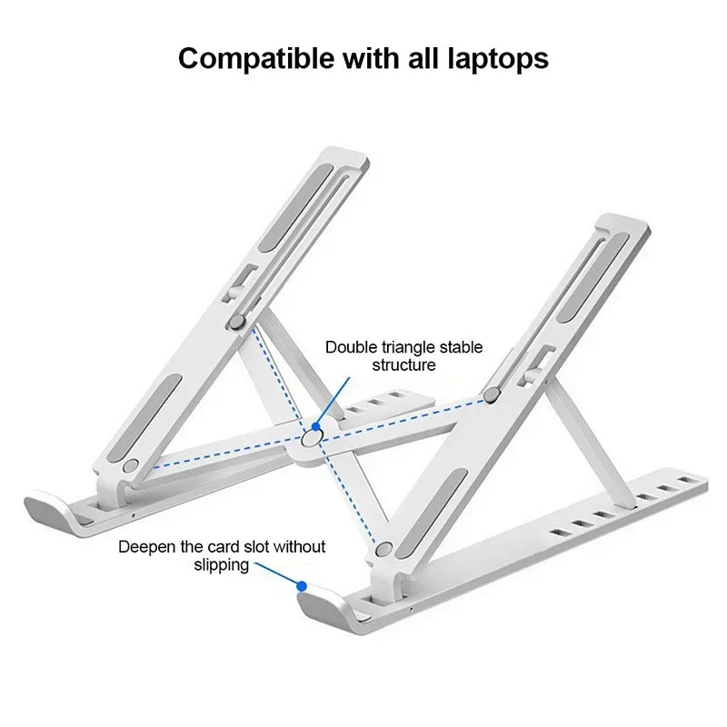 Portable Laptop Stand Foldable Support Base Notebook Stand For Computer Laptop Holder Cooling Pad Riser Macbook Stand  Laptop Eagle Beacon