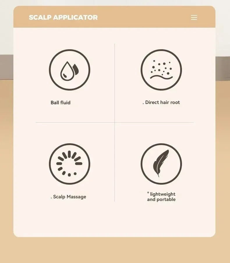 Scalp Applicator Hair Regrowth & Styling Solution Guide Comb Hexagon Head Oil Roller Ball Massage Comb Massage Relaxation Tools Eagle Beacon