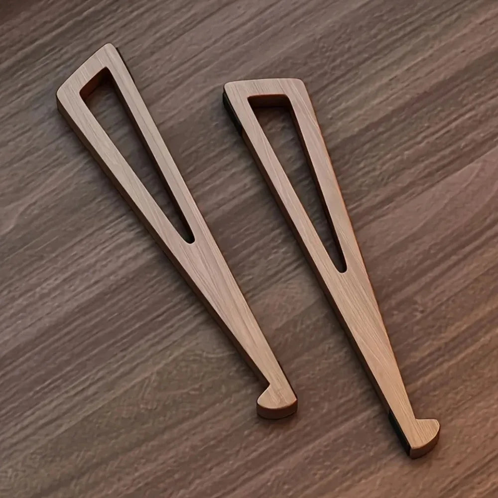 Portable Foldable Wooden Laptop Stand-Ergonomic 12° Adjustable Angle, Cooling Ventilation Triangular Design,Office Accessory Eagle Beacon