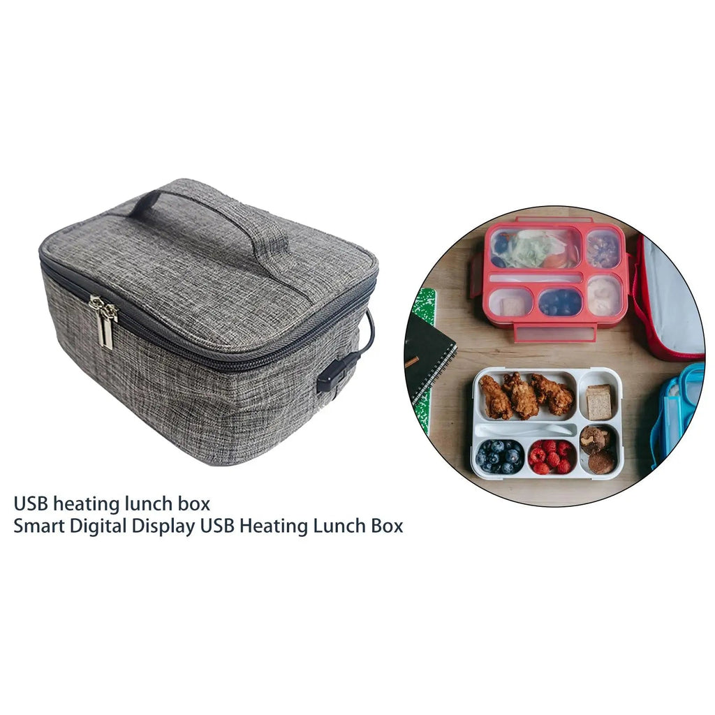 USB Heated Lunch Boxes Bag Container Oxford Cloth Food Warmer Waterproof Material Convenient Reusable Personal Microwave Durable Eagle Aerie