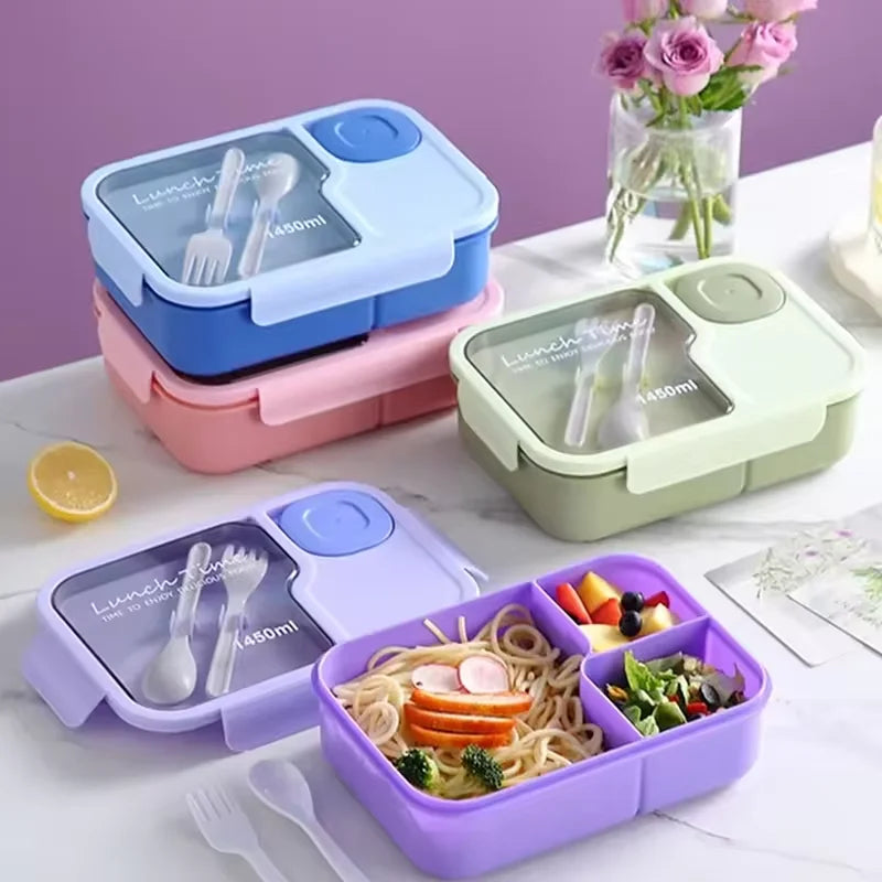 Kid's Bento Lunch Box with Tableware, Lunch Box Microwaveable Bento Box with Tableware Heated, Sandwich, Snack, Food Storage, Eagle Aerie