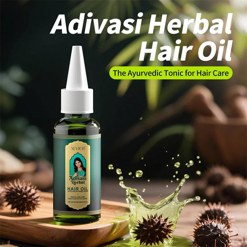 Ayurvedic Hair Growth Oil India Adivasi Organic Hair Growth Serum Anti Hair Loss Fast Regrowth Thicken Oils Hair Growth Products Eagle Beacon
