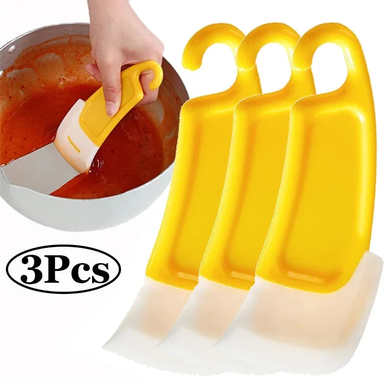 1/3 Silicone Tableware Cleaning Scraper Cleaning Spatula Cake Baking Scraper Pastry Small Tool Kitchen Cleaning Scraper Eagle Aerie