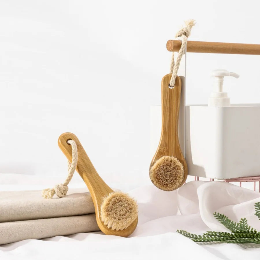 Facial Cleansing Brush, Wooden Face Brush for Exfoliating and Pore Cleansing, Reveal Smooth and Radiant Skin Eagle Beacon