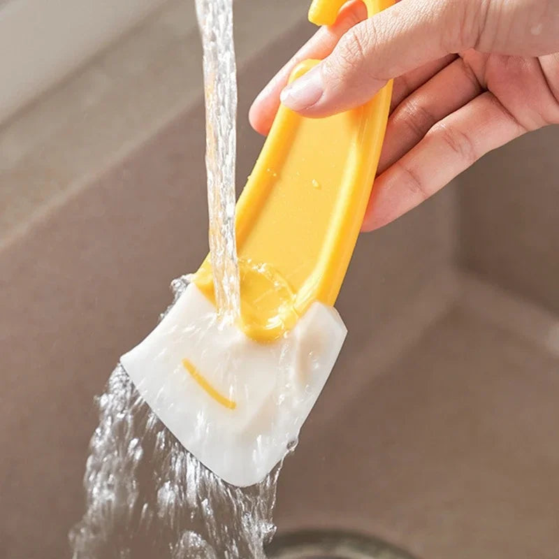 1/3 Silicone Tableware Cleaning Scraper Cleaning Spatula Cake Baking Scraper Pastry Small Tool Kitchen Cleaning Scraper Eagle Aerie