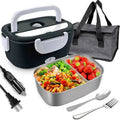 Electric Lunch Box for Adults, 80W Heated Lunch Box Portable Food Warmer Lunch Box for Work/Men/Car/TrucLeakproof 2 Compartments Eagle Aerie