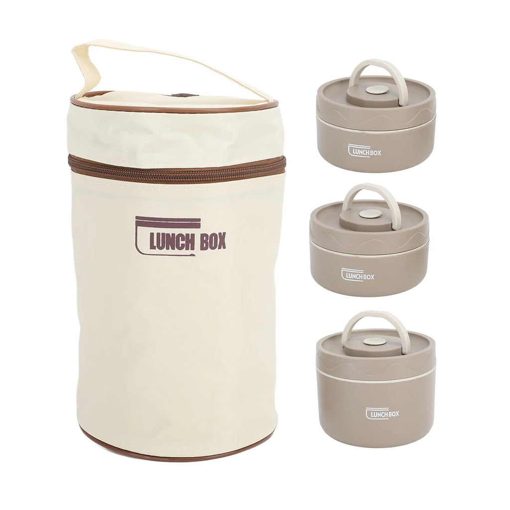 Thermal Lunch Box  304 Stainless Steel Multifunction Portable Insulated Lunch Container with Thermal Bag For School Student Eagle Aerie