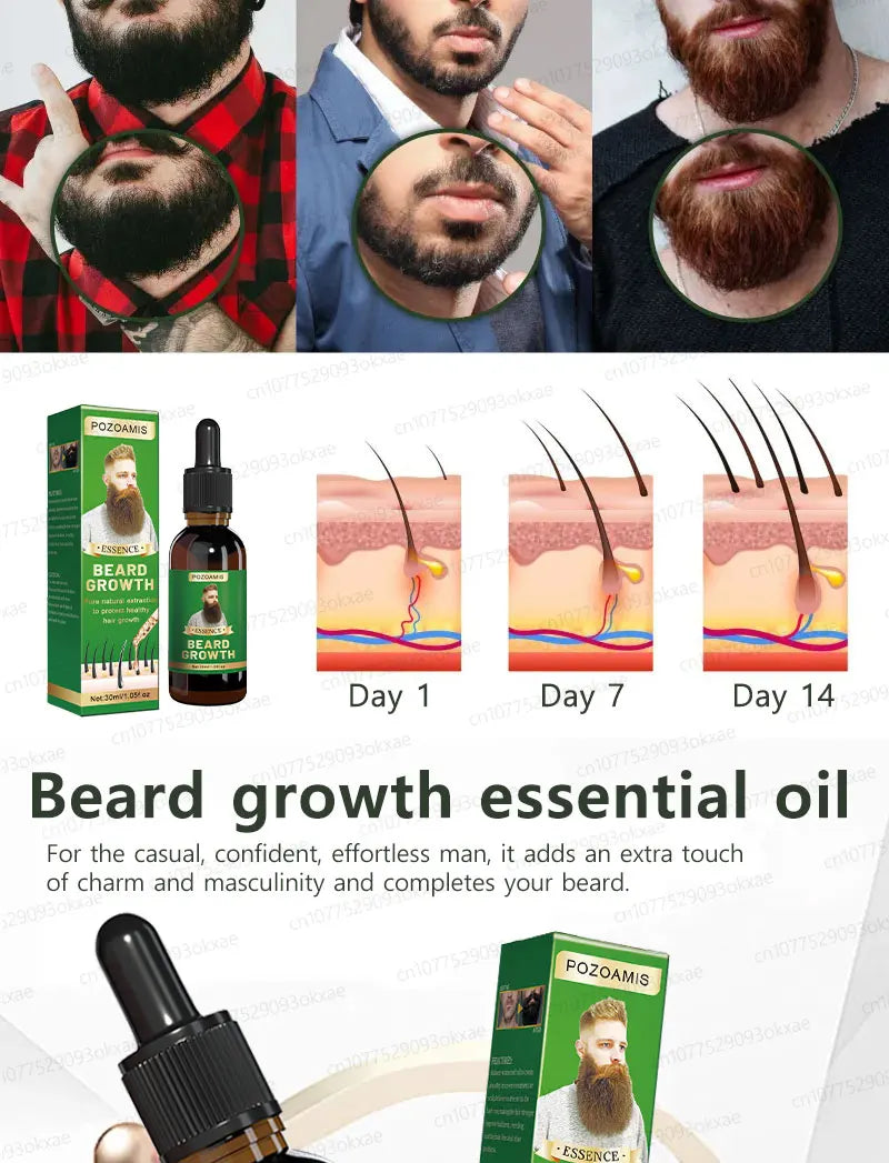 The most effective beard growth essence in 2025, grow a thick beard in 7 days. Chest hair, leg hair, beard and hair growth Eagle Beacon