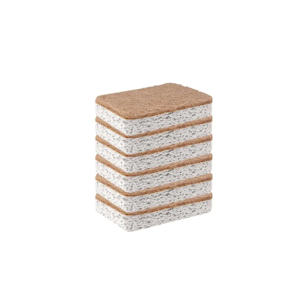 Biodegradable compostable cellulose and coconut scrubbing sponge -6 eco-friendly sponge tableware pieces ﻿ Eagle Aerie