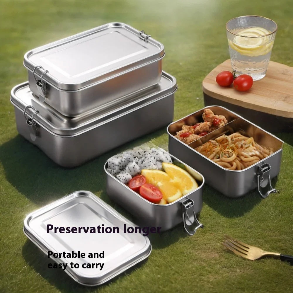 Stainless Steel Bento Box Metal Lunch Box Food Storage Containers with Lockable Clips Lunch Snack Boxes for Work,School Eagle Aerie