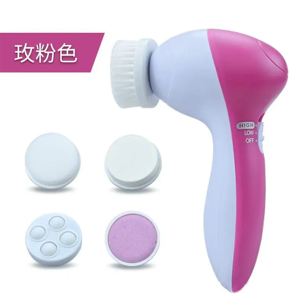 Electric Facial Cleaner 5 IN 1 Face Cleansing Brush Wash Machine Spa Skin Care Massager Blackhead Cleaning Facial Cleanser Tools Eagle Beacon