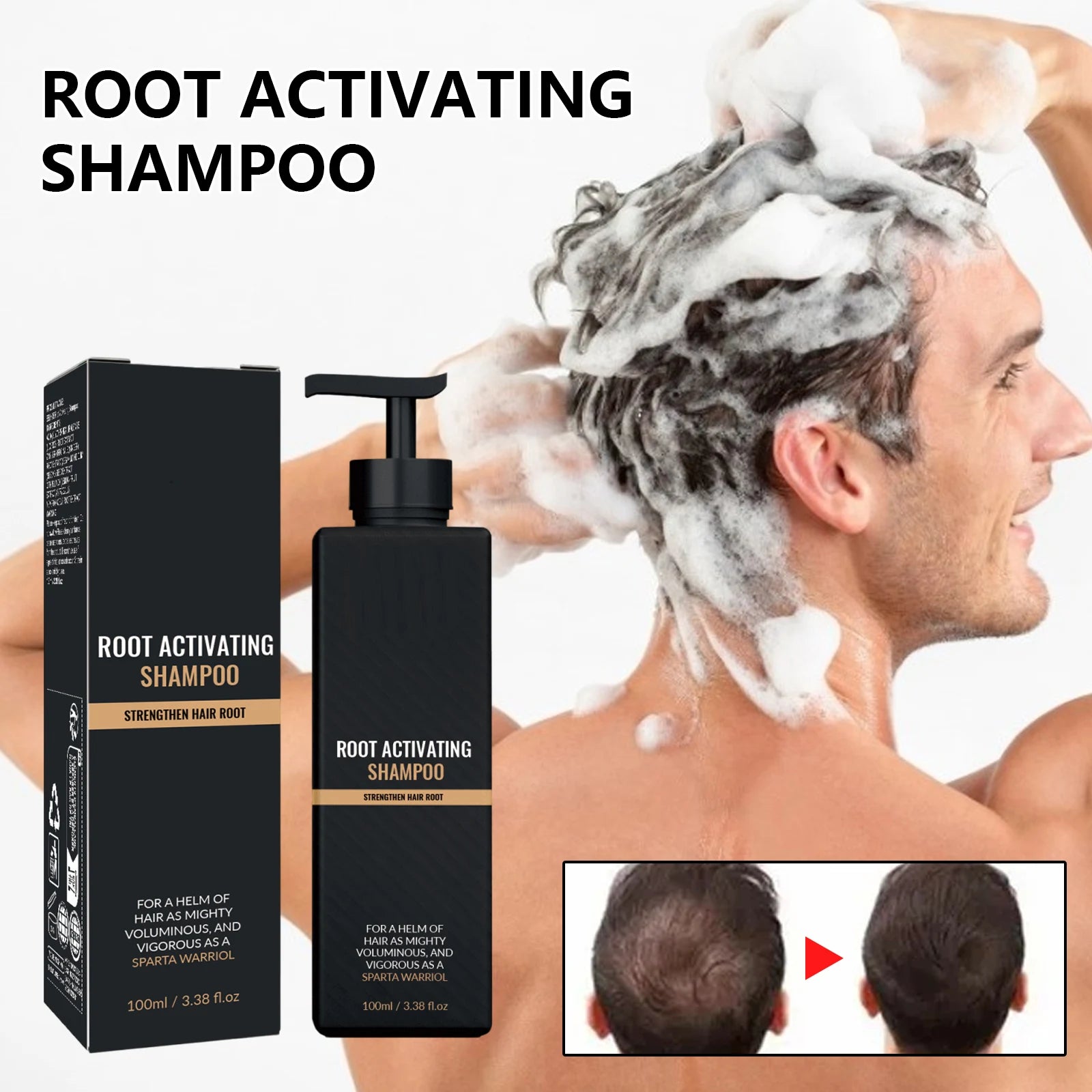 Hair Growth Shampoo for Men Strengthen Scalp Nourishing Anti Hair Loss Moisturizing Repairing Non-greasy Oil Control Clean 100ml Eagle Beacon